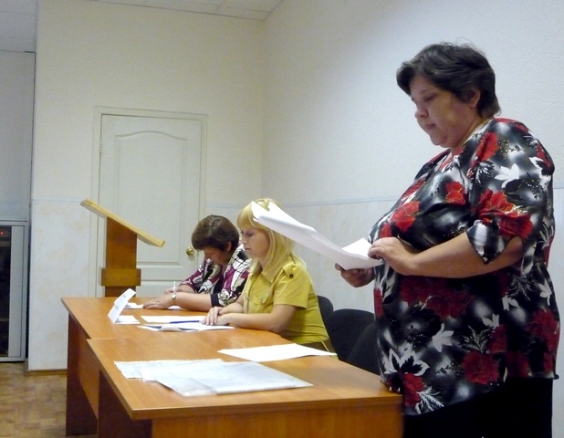 Председатель цехкома ЦАЛ В.В. Мерзлякова отчитывается о работе цехкома за 2007-2011 гг.